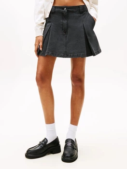 Спідниця джинсова міні літня жіноча Tommy Hilfiger 767105855 32 Чорна (1159859351)