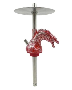 Шахта Dragonborn Red-Silver для кальяна красная с диффузором из нержавейки походная