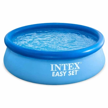 Наливной бассейн Intex Easy Set 244×61 см — надувной с кольцом, круглый для дачи, 28106
