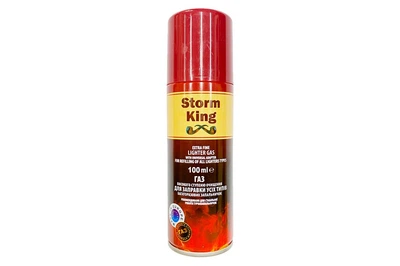 Газ для заправки зажигалок баллончик Storm King 100мл Original