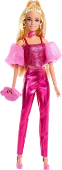 Кукла Barbie Deluxe Style №5 блондинка, в металлическом розовом корсете и брюках (JFP40)