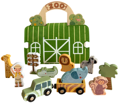 Набір Міні Зоопарк Tooky Toy переносний (TP537) (6976831554873)