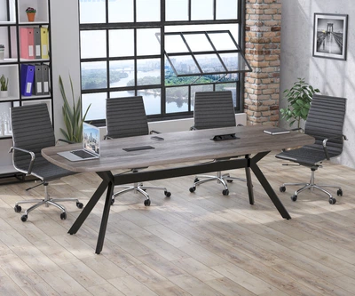 Стіл для переговорів Академія Loft Design Дуб Палена З розетками