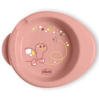 Термоустойчивая тарелка Chicco Warmy Plate, 6м+, цвет пудровый (16000.15)