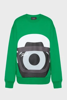 Жіночий зелений світшот Karl Lagerfeld x Darcel Disappoints Karl Lagerfeld M 241W1860