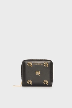 Жіночий чорний гаманець з візерунком Karl Lagerfeld OS 246W3205
