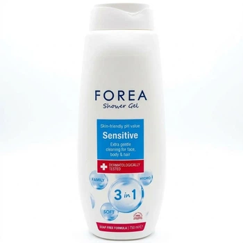 Гель для душу Forea Shower Gel Sensitive 3 в 1, 750 мл