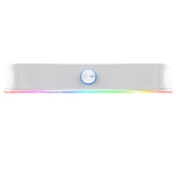 Комп'ютерна колонка, саундбар для ПК та ноутбука Trust GXT 619 Thorne White USB/AUX, RGB