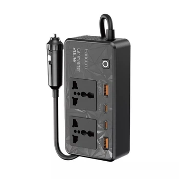 Автомобільний інвертор Earldom ET-LT01 Car Power Inverter 200W Black