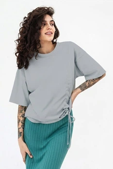 Футболка IKE сірого кольору 2XL/3XL (3044126)
