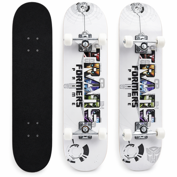 Скейтборд деревянный SP-Sport Skateboard Transformers 8413-3 размер 78х20см White-Black