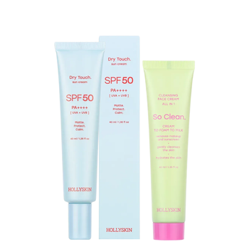 Набор Hollyskin солнцезащитный крем SPF 50 и крем для снятия макияжа