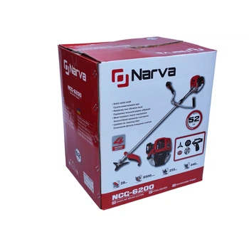 Бензиновый триммер NARVA NCG-6200 (4-тактный, 6200 Вт, 52 см³, 9500 об/мин) мотокоса бензиновая для травы