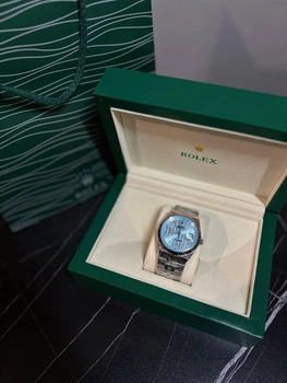 Часы Rolex Land-Dweller Silver-Blue 40мм