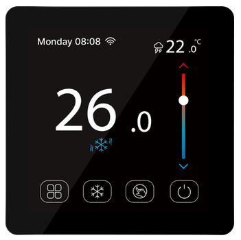 Комнатный сенсорный термостат с WiFi управлением Tervix Pro Line WiFi TouchScreen Thermostat (котел), черный (114350)