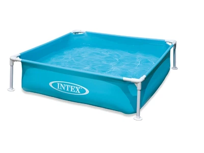Бассейн каркасный Intex 173 NP квадратный размер 122х122х30 см объем 337л. Blue (56294)