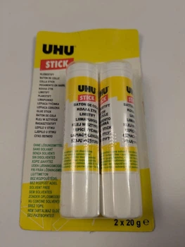 Клей-карандаш канцелярский UHU 2x20г прозрачный