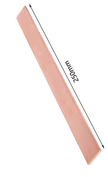 Смуга з червоної міді чиста мідна пластина для ЧПУ, DIY 2x15x250mm