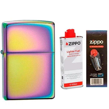 Комплект Zippo Запальничка 151 CLASSIC SPECTRUM + Бензин + Кремені в подарунок