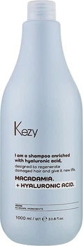 Реструктурирующий шампунь с гиалуроновой кислотой Kezy Macadamia Plus Shampoo 1000 мл