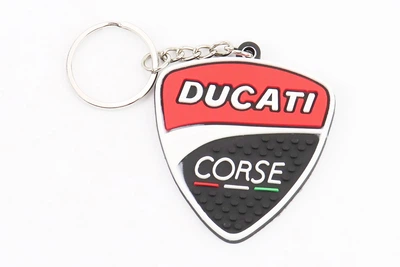 Брелок для мотоцикла DUCATI, резиновый, 50x45 мм, черно-красный, PRC