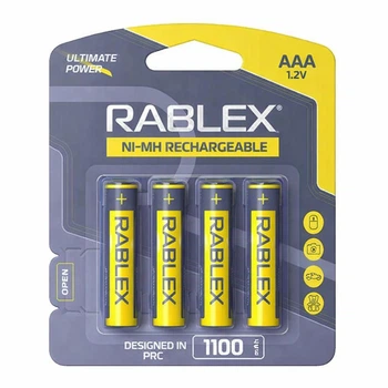 Батарейки акумулятор RABLEX AАA (R03) 1100mAh 4 шт
