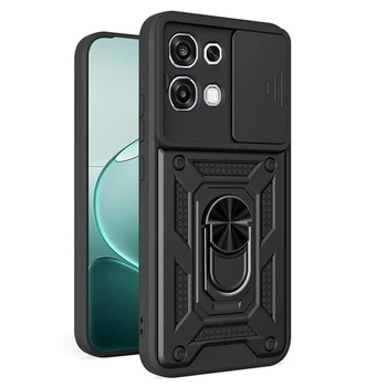 Чехол Fiji Camera Defence для Oppo A6 Pro 4G / 5G бампер с защитой камеры и подставкой Black