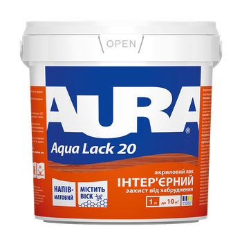 Лак AURA Aqua Lack 20 акриловый 1 л
