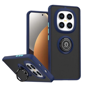 Чехол Fiji Colorframe для Xiaomi Redmi Note 15 Pro 5G матовый бампер с кольцом подставкой Dark Blue