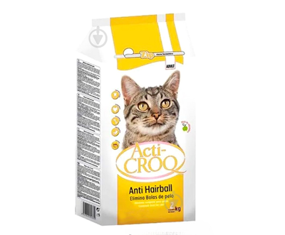 Корм для выведения шерсти у котов Acti-CROQ 2 кг