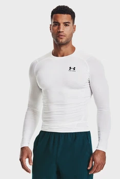 Білий лонгслів UA HG Armour Comp Under Armour M 1361524-100