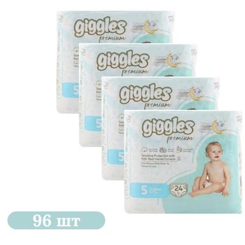 Детские подгузники 96 шт Giggles Premium Junior размер 5 (11-25 кг)