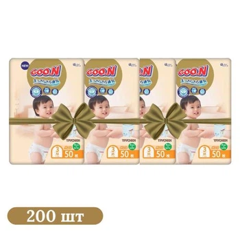 Детские подгузники-трусики 200 шт Goo.N Premium Soft размер 3 M (7-12 кг)