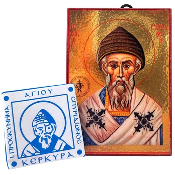 Ікона Святого Спиридона з Філахто кишенькова оплечна