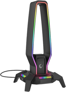 Підставка для навушників Rampage Igris RGB USB-C Black (8680096149702)