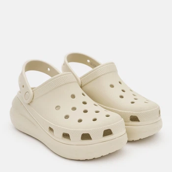 Дитячі крокси на платформі Crocs Classic Cutie Clog Bone 34 молочні