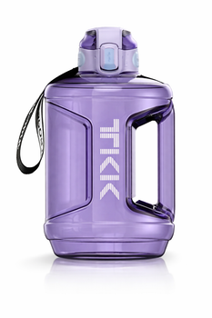Спортивна пляшка TKK 2300 мл (2.3 л) — Фіолетовий Tritan BPA-free, ударостійка еко-пляшка з ручкою та клапаном