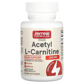 Ацетил L-карнітин Jarrow Formulas (Acetyl L-Carnitine) 500 мг 60 капсул JRW15037