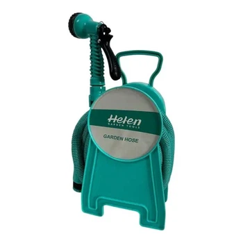 Садовий шланг для поливу 15 м з котушкою та розпилювачем 7 режимів Helen Garden Tools, розтяжний шланг для саду та міста з перехідниками 1/2 3/4