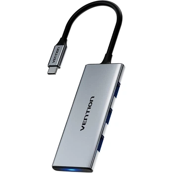 Док-станція USB3.0 Type-C --> HDMI 4K30Hz/TF/3xUSB-A 3.0, 0.15м 6-in-1 Vention
