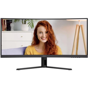 TFT 34' AOC CU34B3E, WQHD, VA, вигн., 120Гц, HDMI, DP, чорний