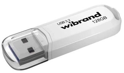 Флеш накопитель USB 128Gb Wibrand Marten, White, USB 3.2 Gen 1 (WI3.2/MA128P10W)