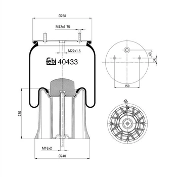 Кожух подушки Febi Bilstein (40433)