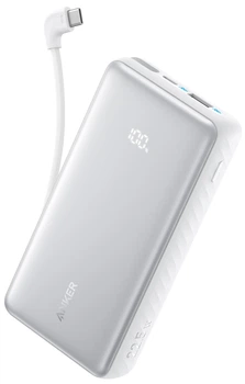 УМБ Anker 10000 mAh 22.5W Built-In USB-C Cable White (A110DH21)
