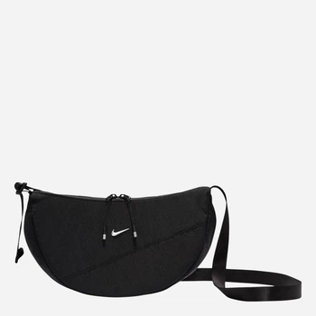 Спортивная сумка кросс-боди через плечо тканевая Nk Aura Crescent Crossbody HQ4370-010 Чорна