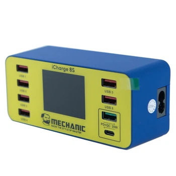 Зарядний пристрій Mechanic iCharge 8S (6 USB + 1 QC3.0 + 1 PD 18W USB-C)