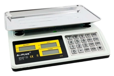 Весы торговые электронные аккумуляторные A-PLUS 50кг 6V металлический циферблат
