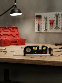 Лазерный уровень 4 в 1 со встроенной рулеткой Laser Level Pro 3