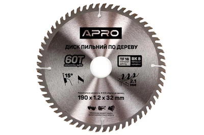 Диск пильный по дереву Apro 190 x 3230мм x 60T