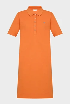 Жіноча помаранчева сукня SLIM SHIELD SS PIQUE POLO DRESS Gant S 4200846